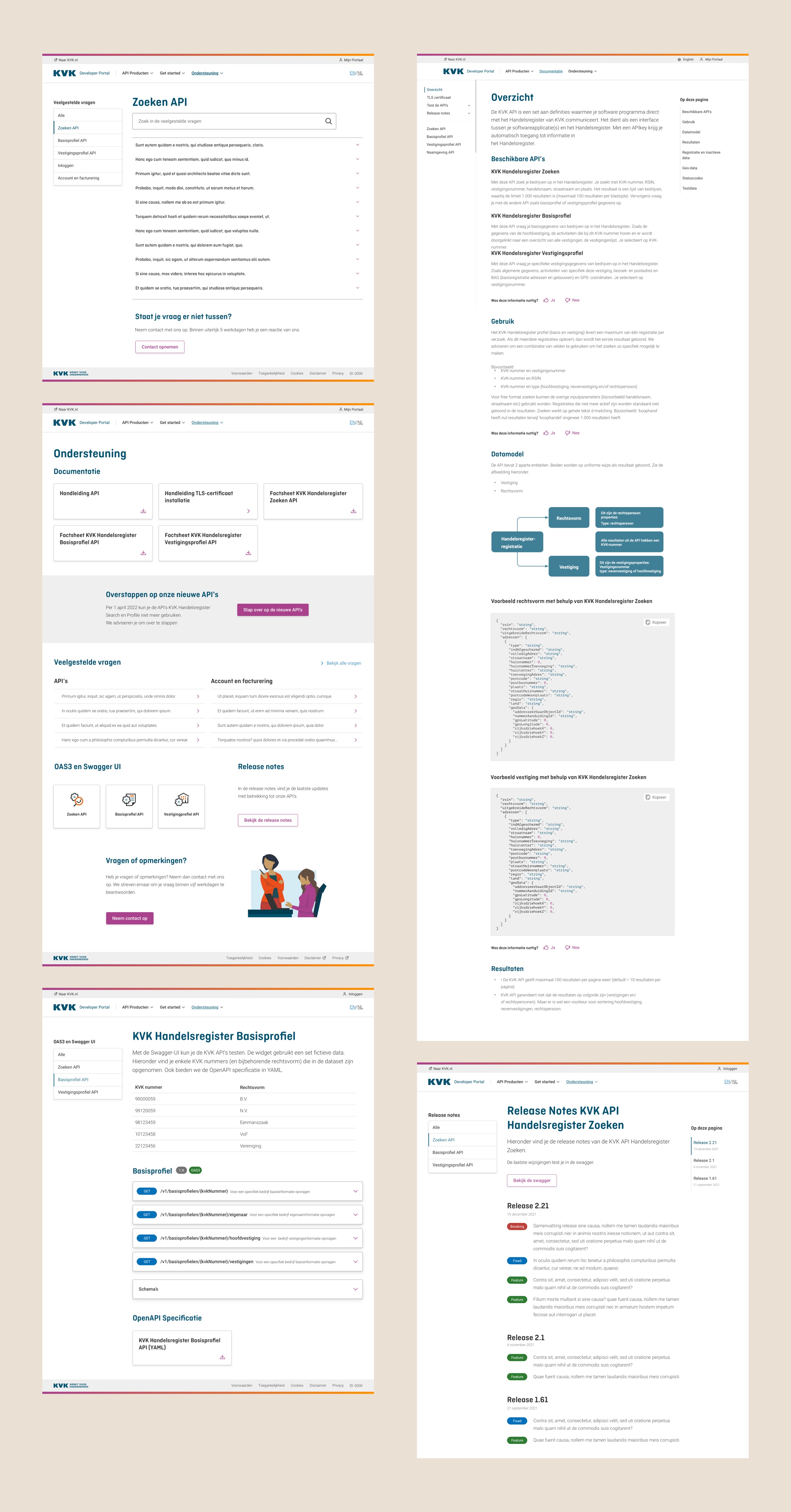 KVK Developer Portal schermen documentatie en support@2x